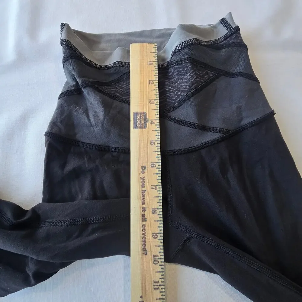 Lululemon womens Wunder Under Crop (Hi-Rise) *Full-On Luon black/gray sz 2